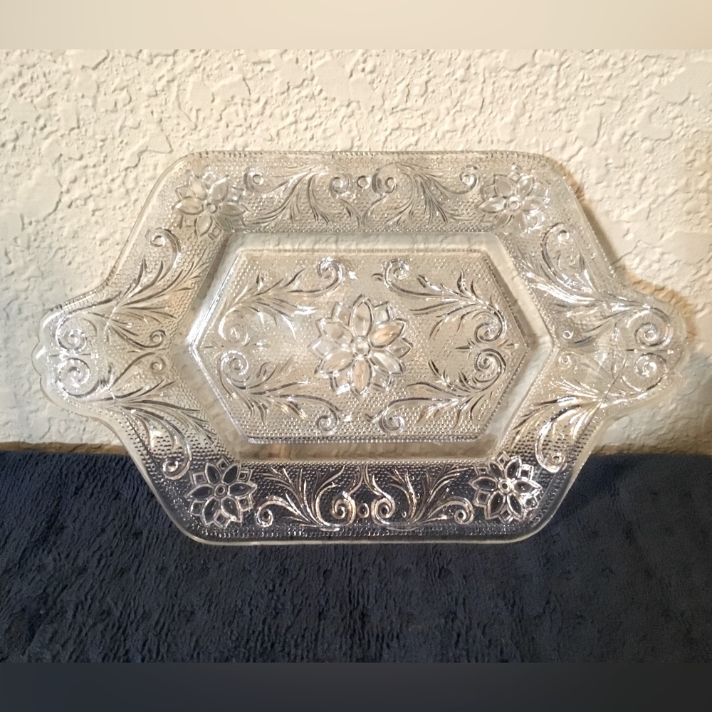 Taira Sandwich Glass Tray by Indiana Glass
